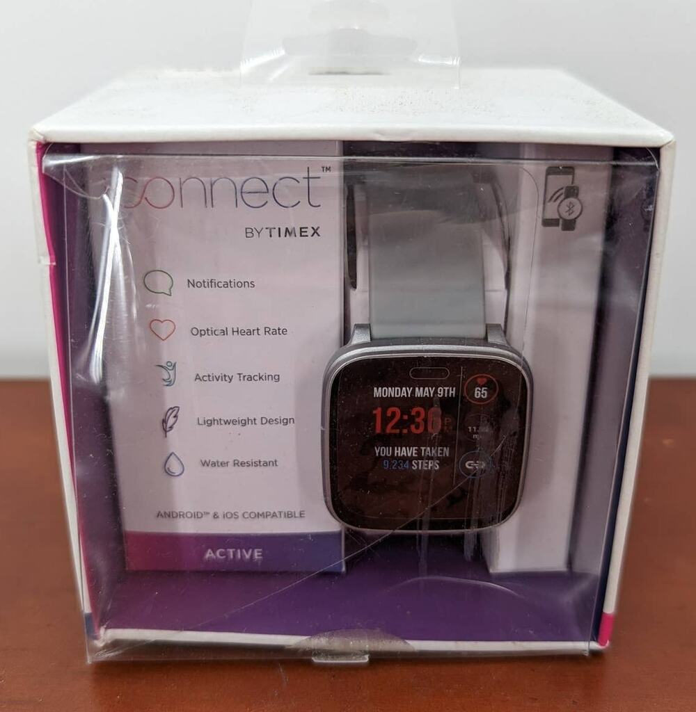 Timex iConnect Smart Watch Android and Apple Compatible 2019 Model Gray Strap